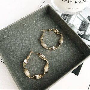 New gold twisted hoops